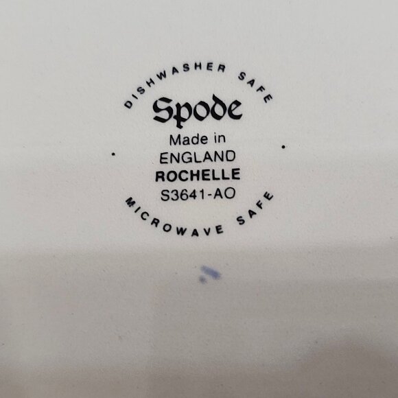 Spode Rochelle Oval Platter 16" blue white floral England stoneware vintage 2000 - Picture 5 of 7